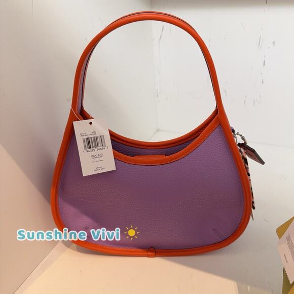 NWT Coach CK112 Ergo Bag In Coachtopia Leather Iris/Sun orange - Picture 4 of 6